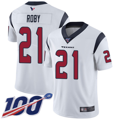 Houston Texans Limited White Men Bradley Roby Road Jersey NFL Football #21 100th Season Vapor Untouchable->houston texans->NFL Jersey